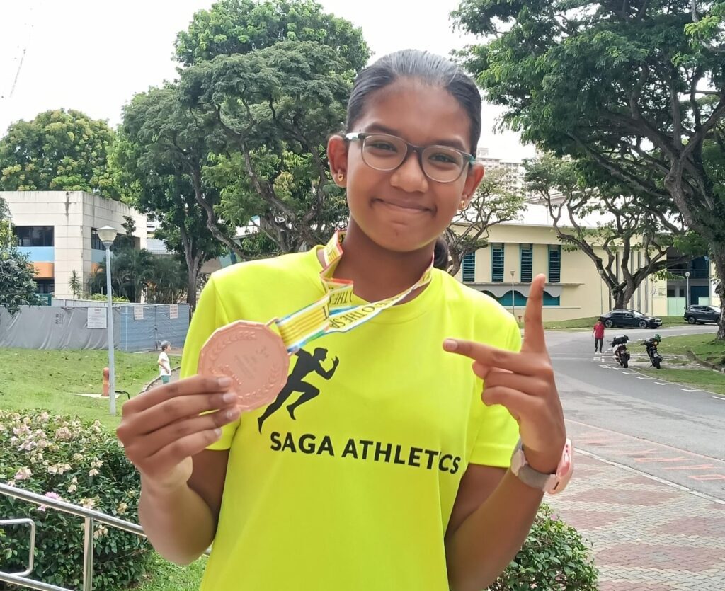 ⭐ ⭐ ⭐ ⭐ ⭐ With her well-developed sport character, Congratulations again to DIYA (10 years old), who has been training consistently in SAGA since she was 4 years old for getting 3rd Place Bronze Medal 🥉 in 80m U11 Girls AMONG 46 COMPETITIVE RUNNERS 🔥, in Kindred Spirit Series 2025.