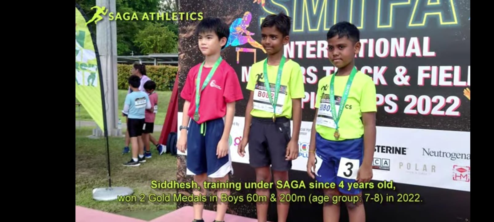 SAGA Athletics youth athletes at Singapore track and field competition, building discipline through sport